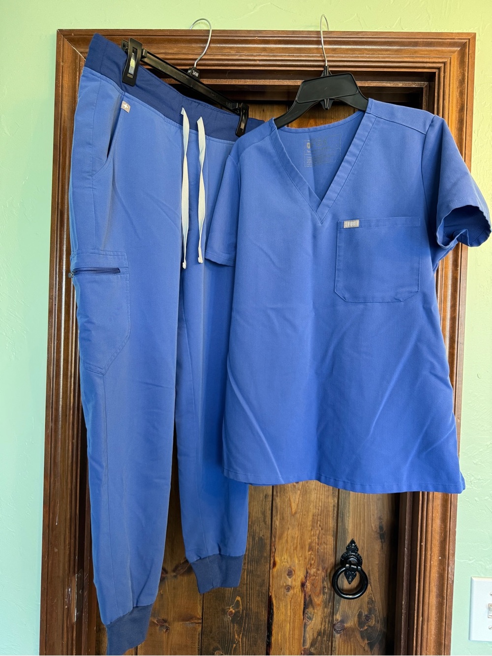 Figs Women's Denim Blue Scrub Set